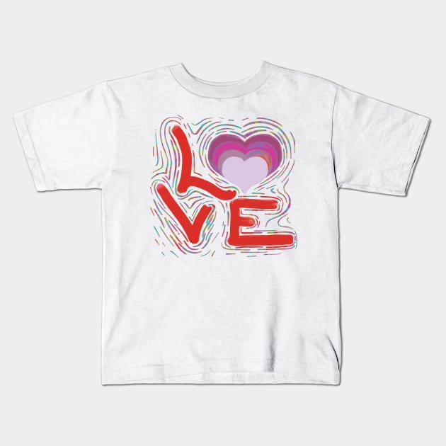 Rainbow Pride Heartbeat Gay Love is Love Kids T-Shirt by Luca loves Lili